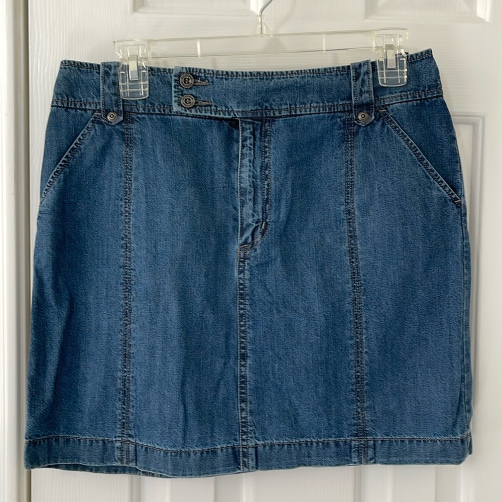 NWT Sonoma stone wash denim skort
